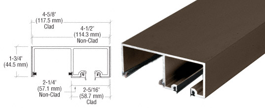 CRL Dark Bronze Anodized SSR Top Track - 10 Ft. Long