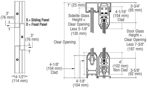 CRL OXO Polished Stainless Steel SSR Bottom Rolling Sliding Door System