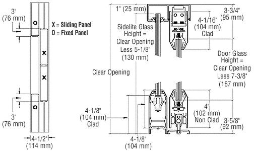 CRL OXXO Polished Brass SSR Bottom Rolling Sliding Door System