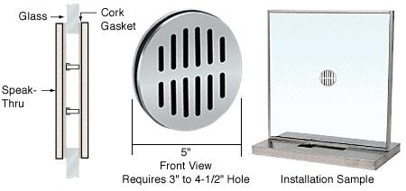 CRL 5" Stainless Steel Speak-Thru