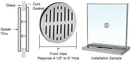 CRL 7" Stainless Steel Speak-Thru