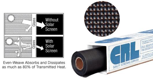 CRL 48" x 100 ft. Black Even-Weave Solar Screen Wire - Roll