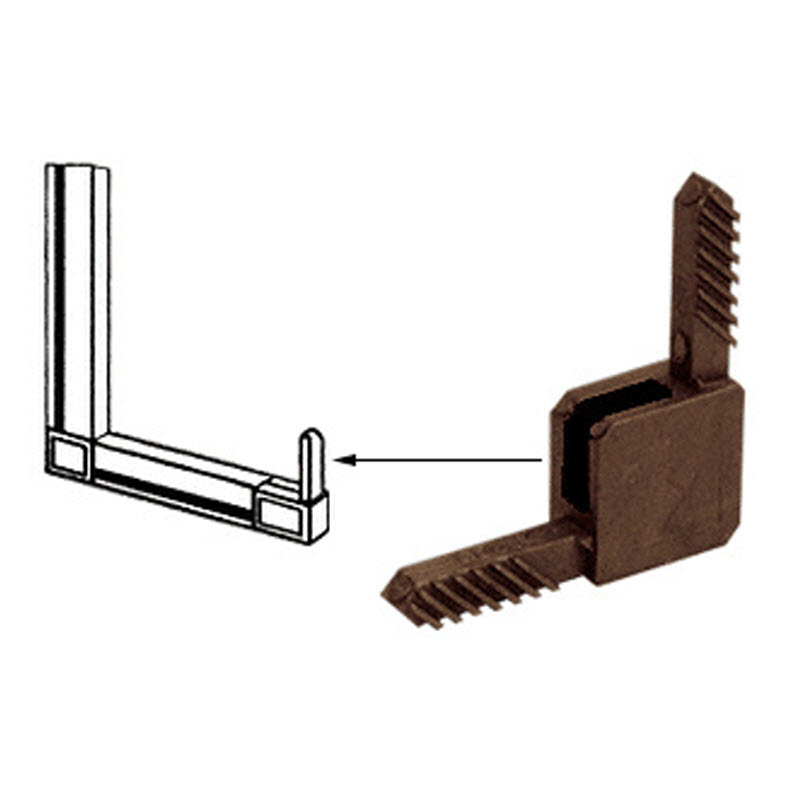 Sash Bronze Square Storm Window Corner for CRL-Sash Square Cut Fabrication - Package of 4