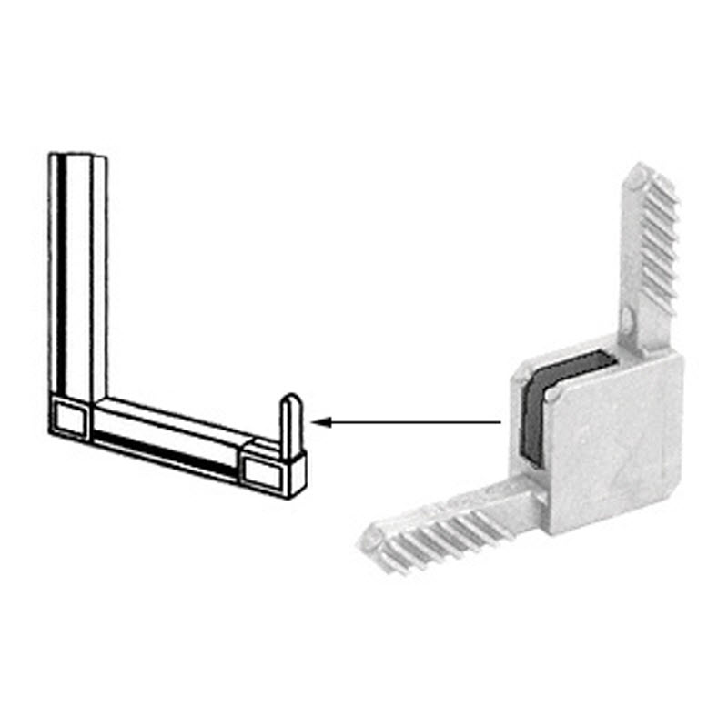 Sash White Square Storm Window Corner for CRL-Sash Square Cut Fabrication - Package of 4