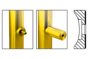 CRL Brass 2" Tubing Adapter for 1-1/4" Diameter Standoff