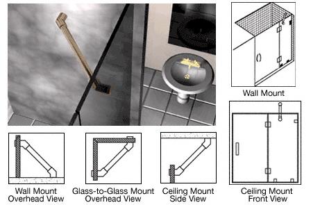CRL Oil Rubbed Bronze Through-Glass Mounted Support Bar