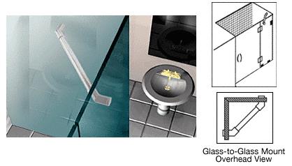CRL Brushed Nickel Through Glass-to-Glass Mounted Support Bar
