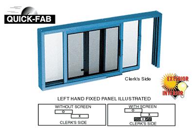 CRL Kynar Painted Horizontal Sliding Service Window XO or OX Format With 1/2" Insulating Glass With Screen