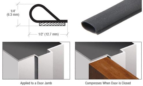 CRL Black Self-Adhesive Weatherstrip - 17  ft. Roll