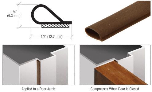 CRL Brown Self-Adhesive Weatherstrip - 500 ft. Roll