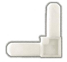 CRL 7/16" Beige Square Cut Frame Corners - 100 pack