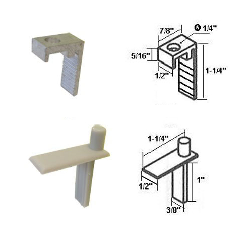 Gordon Glass&#174; Hinge Pin with Hinge Clip for Semi-Frameless Swing Shower Door