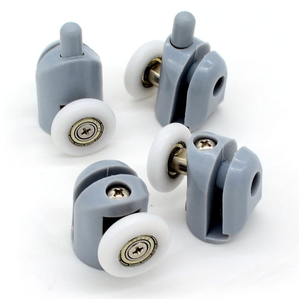Gordon Glass&#174; Shower Door 7/8" Dia. Ball Bearing Roller Assembly for Sliding Shower Doors (2 Upper Rollers and 2 Bottom Rollers)