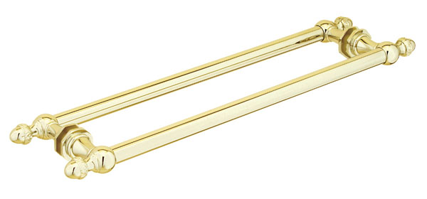 Sonata 24" Cuttable Back-to-Back Towel Bar - Polished Brass
