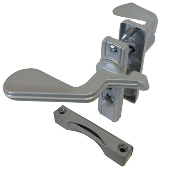 STB Screen and Storm Door Latch, Non-Keyed, Surface Mount, For Inswinging Doors, Aluminum