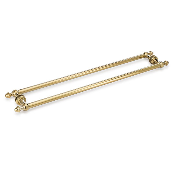 Symphony 24" Cuttable Back-to-Back Towel Bar - Polished Brass