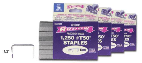 CRL 1/2" Arrow Precision Made T50 Staples