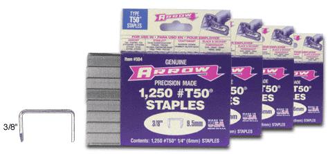 CRL 3/8" Arrow Precision Made T50 Staples