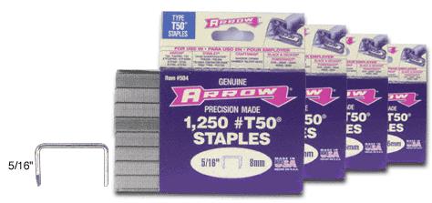 CRL 5/16" Arrow Precision Made T50 Staples