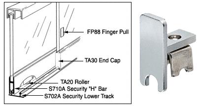 CRL Satin Anodized End Cap for Security "H" Bar