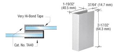 CRL Interlocking Panel Retainer Clip for Track Assembly - Package