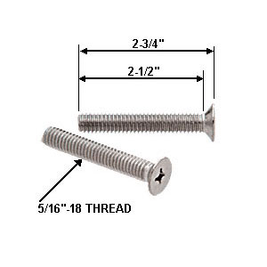 CRL Thru-Bolts for 1-3/4" Thick Door Pull Mounting - Package