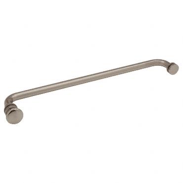 CRL Brushed Nickel 18" Towel Bar With Traditional Knob