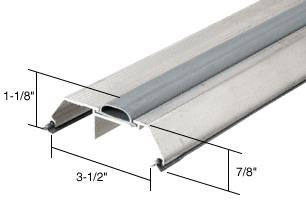 CRL Aluminum Saddle Threshold With Vinyl Cap 3-1/2" Wide 1-1/8" High - 36-1/2 in long
