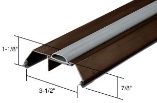 CRL Dark Bronze Saddle Threshold With Vinyl Cap 3-1/2" Wide 1-1/8" High - 36-1/2 in long