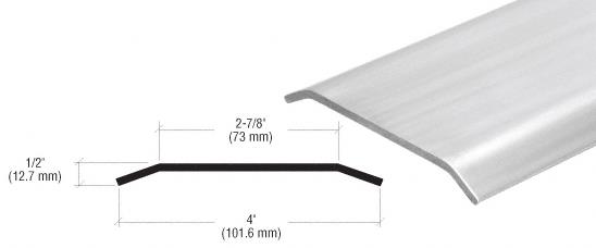 CRL Stainless Steel Saddle Threshold 4" Wide 1/2" High - 36 in long