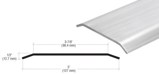 CRL Stainless Steel Saddle Threshold 5" Wide 1/2" High - 36 in long