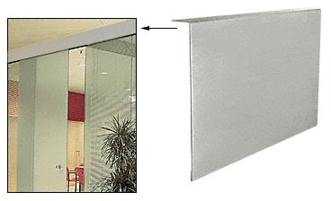 CRL Brushed Stainless Clad Finish 1" X 7-1/4" Custom "L" Cover for Top Hung Track