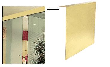 CRL Polished Brass Clad 1" X 7-1/4" Custom "L" Cover for Top Hung Track