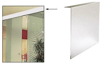 CRL Polished Stainless Clad 1" X 7-1/4" Custom "L" Cover for Top Hung Track