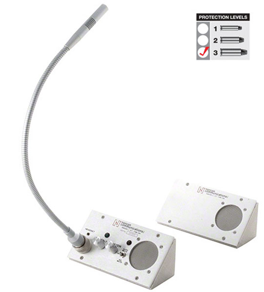 Satin Anodized 115V AC "X" Model Counter-Top Two-Way Electronic Communicator