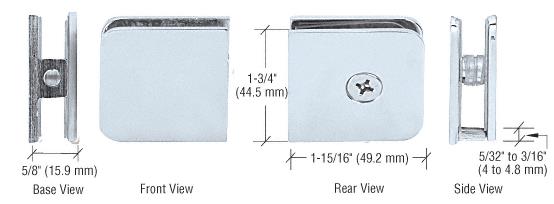 CRL Polished Chrome Traditional Oversized Fixed Panel U-Clamp