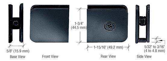 CRL Gun Metal Oversized Fixed Panel U-Clamp