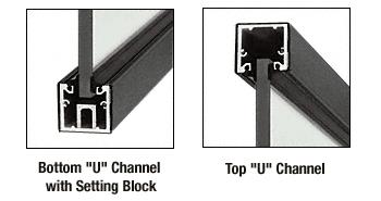 CRL Custom Length Black "U" Channel with Roll-In Top Load Gasket