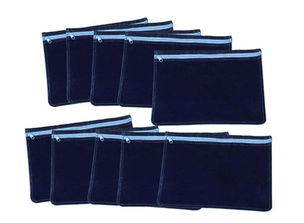 Zerust 8" x 10" Silver Jewelry and Coin Anti Tarnish Bag - Pack of 10