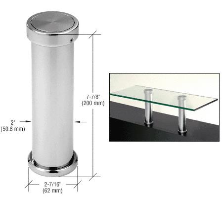 CRL Chrome 7-7/8" UV Bonded Vertical Countertop Support
