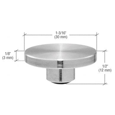CRL Brushed Stainless UV Furniture Foot With Glide