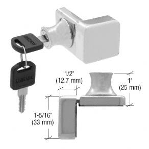 CRL Brushed Nickel UV Bond Lock for Overlay Glass Door