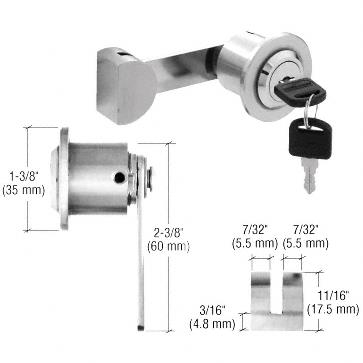 CRL Polished Stainless UV Bond Lock For Single Inset/Overlay Glass Doors