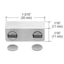 CRL Brushed Stainless Double Door UV Magnetic Latch for "All-Glass" Cabinet