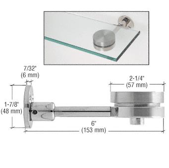 CRL Stainless Steel Glass-to-Wall UV Bond Shelf Support