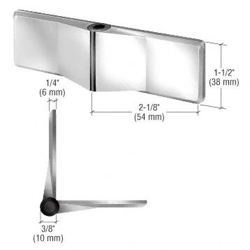 CRL Polished Stainless UV Bonded Glass-to-Glass Hinge