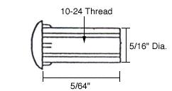 CRL Barrel Nut For Plastic Patio Door Handles - Package of 10