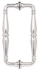CRL Brushed Nickel 8" Victorian Style Back-to-Back Pull Handle