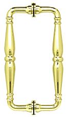 CRL Polished Brass 8" Victorian Style Back-to-Back Pull Handle