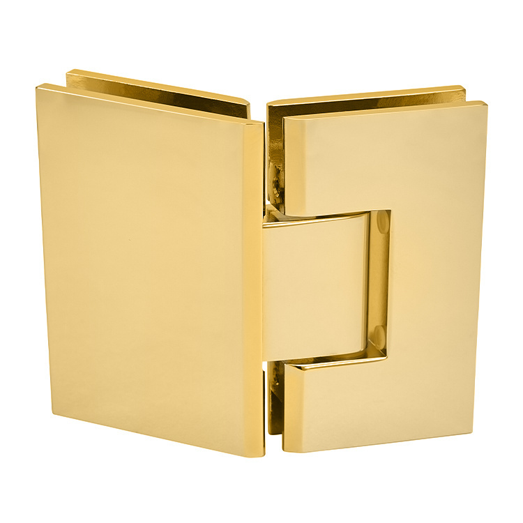 CRL Vienna 045 Series Polished Brass 135&#176; Glass-to-Glass Hinge